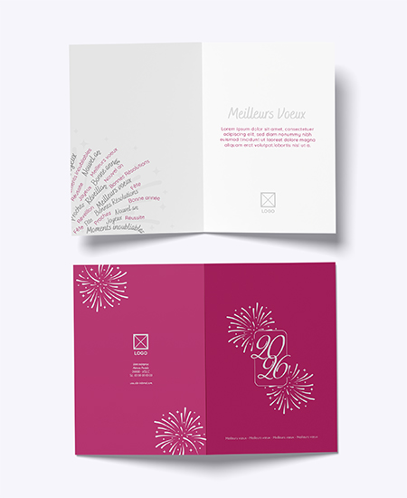 Carte de vœux avec deux pages à modifier
